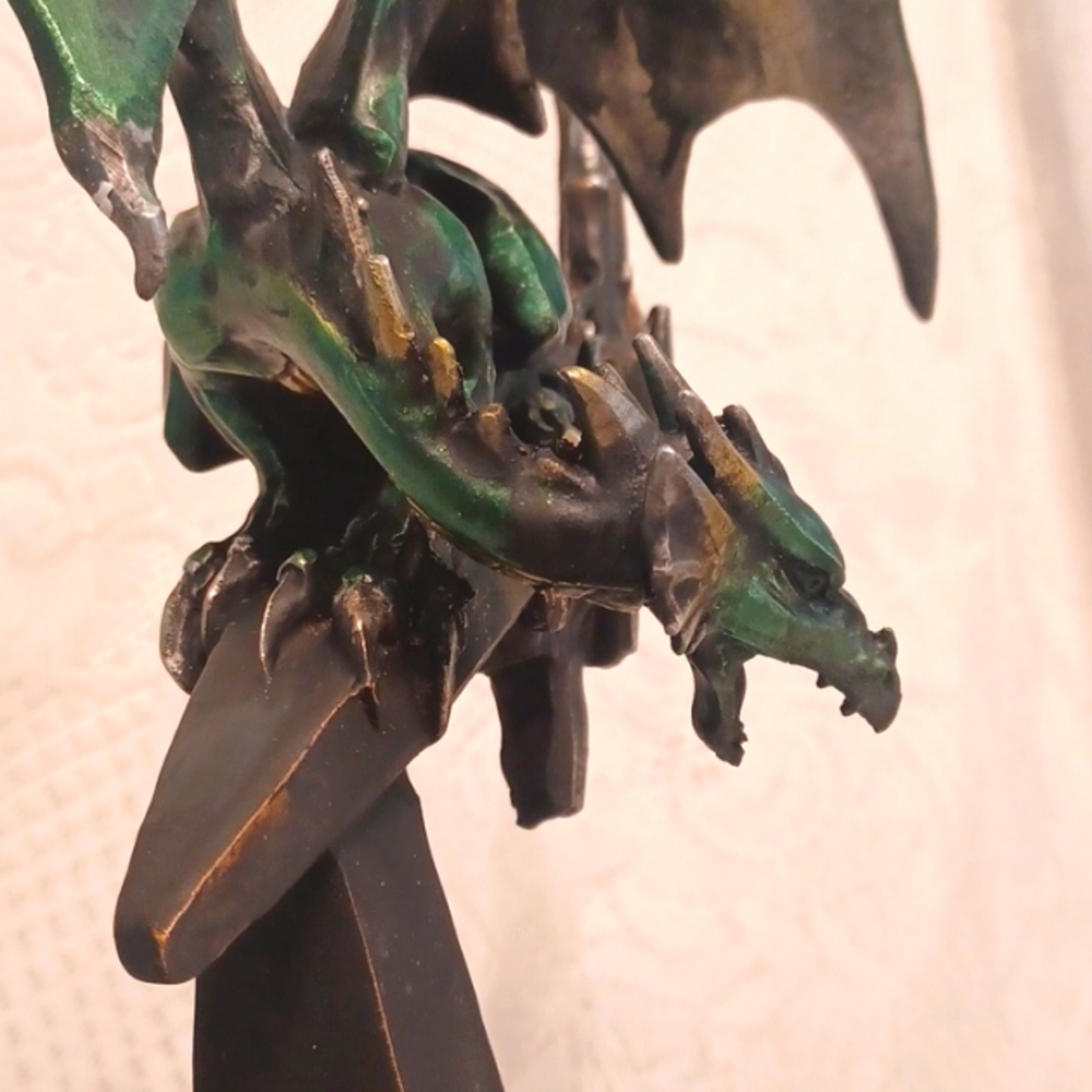 Large Dragon - Intricate Dragon Figurine With Castle B